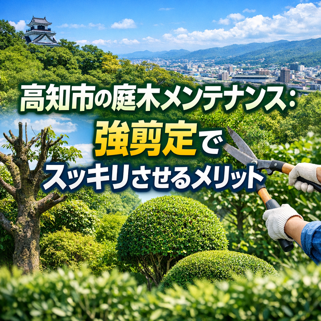 高知市の庭木メンテナンス：強剪定でスッキリさせるメリット