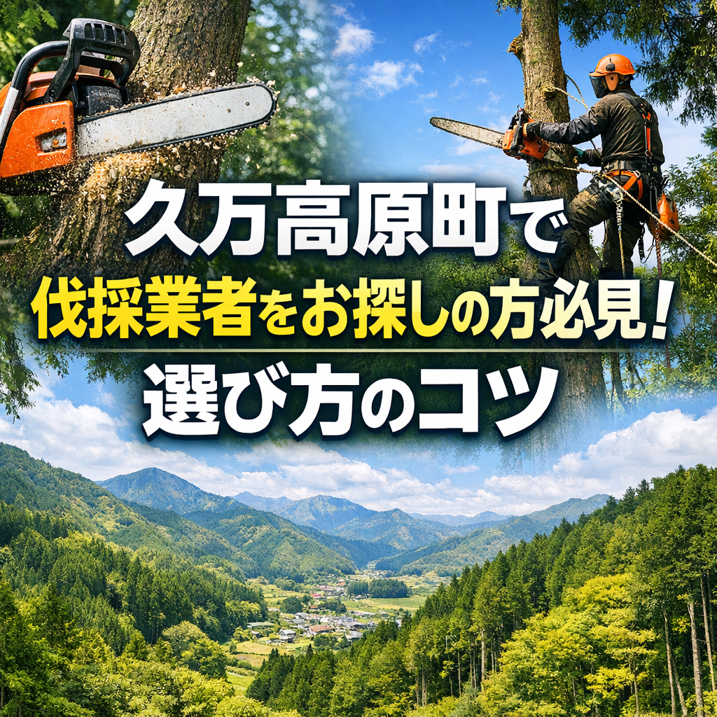 久万高原町で伐採業者をお探しの方必見！選び方のコツ